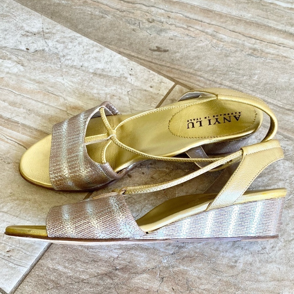 ANYI LU LINDA METALLIC WEDGE - Picture 7 of 11